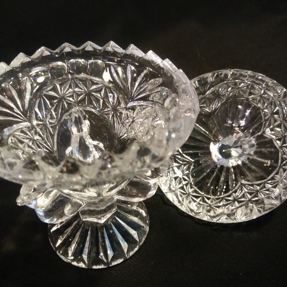 3 Pc Hofbauer Byrdes Round Box w Lid Clear n Blue